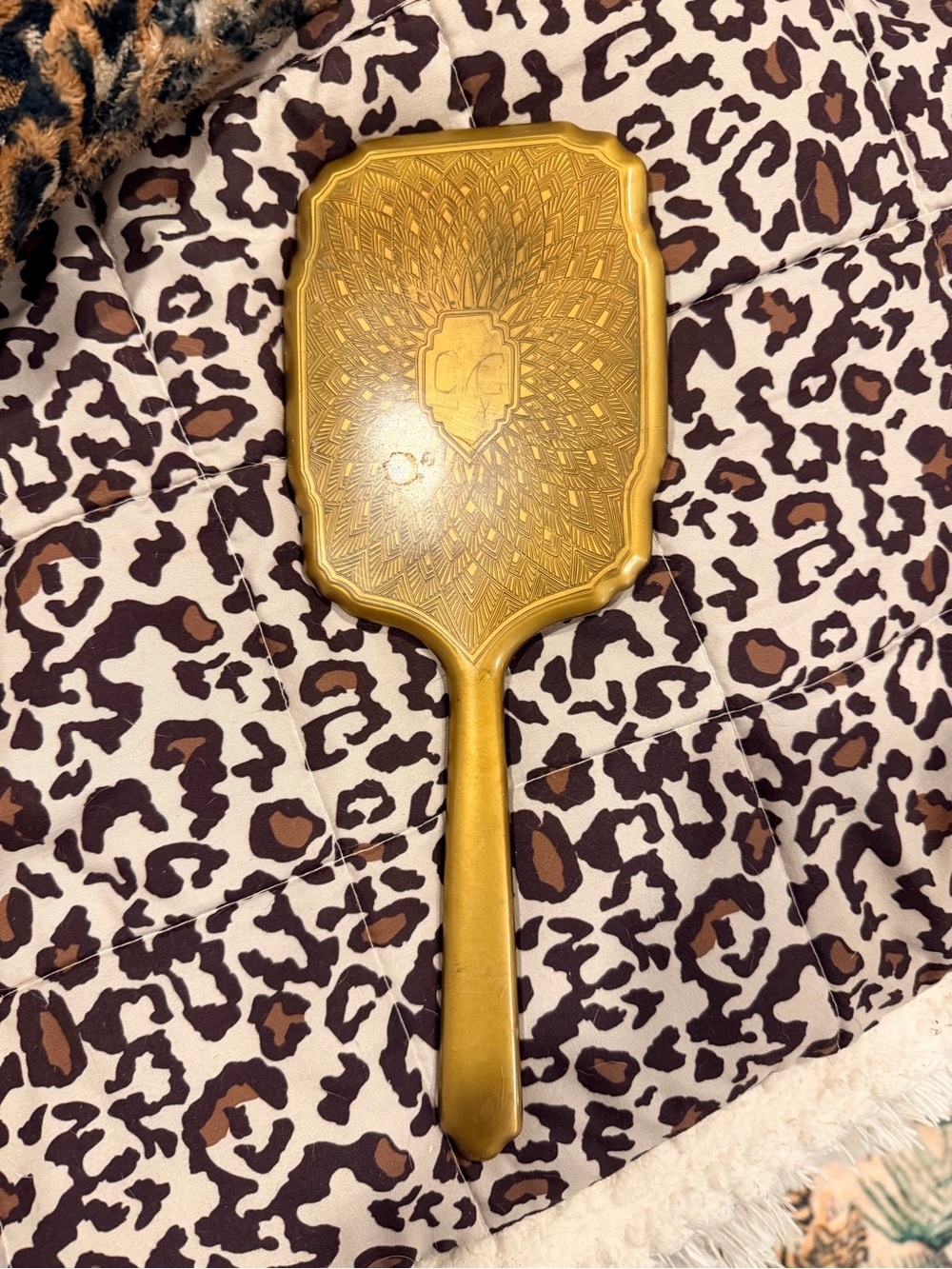 Gold Decorative Hand Mirror - Elegant Home Accent